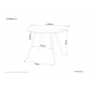 Стол обеденный SIGNAL CYRYL II эффект черного камня/черный/золотой 100